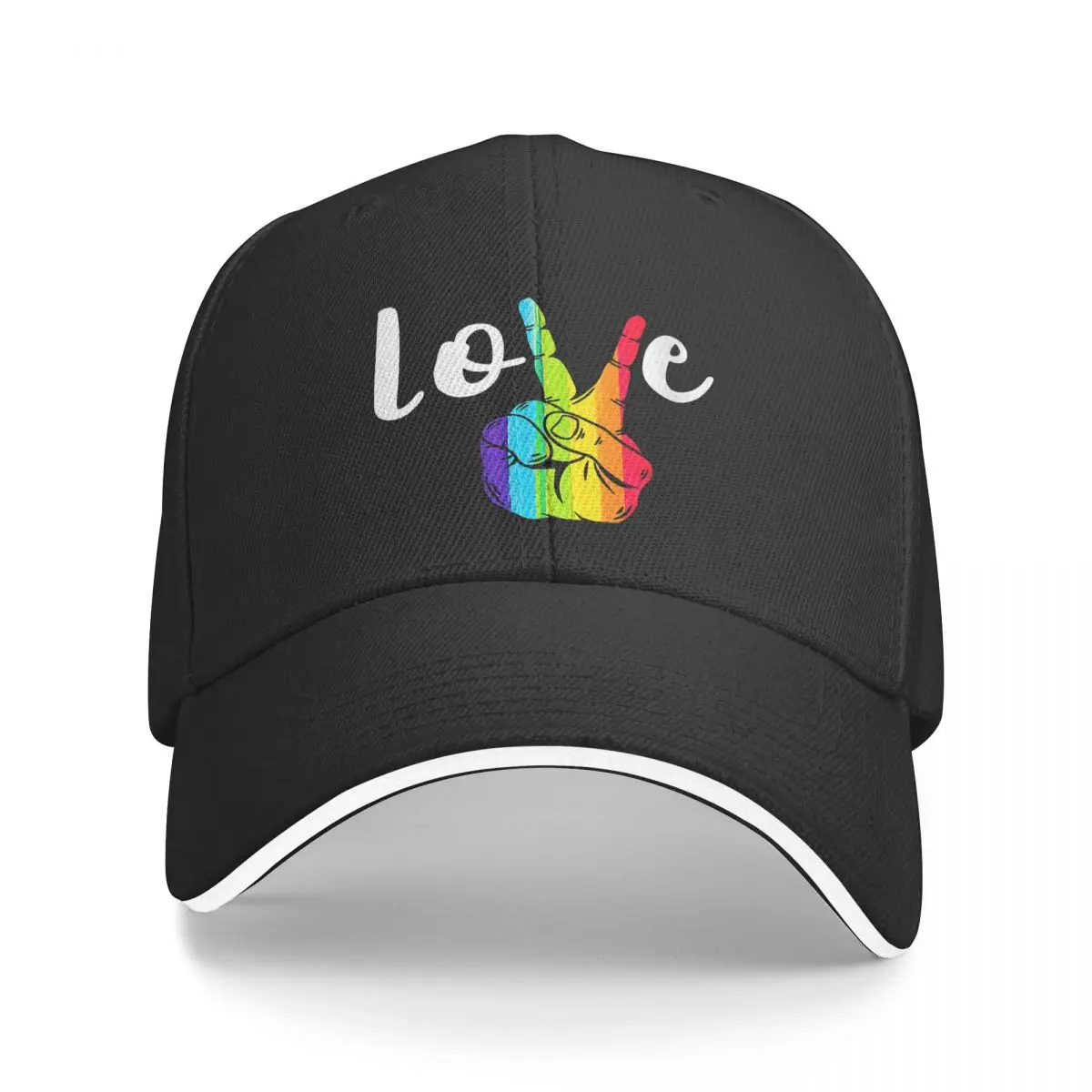 

Love Yeah Pride LGBT Gay Love Multicolor Hat Peaked Women's Cap Personalized Visor Cycling Hats
