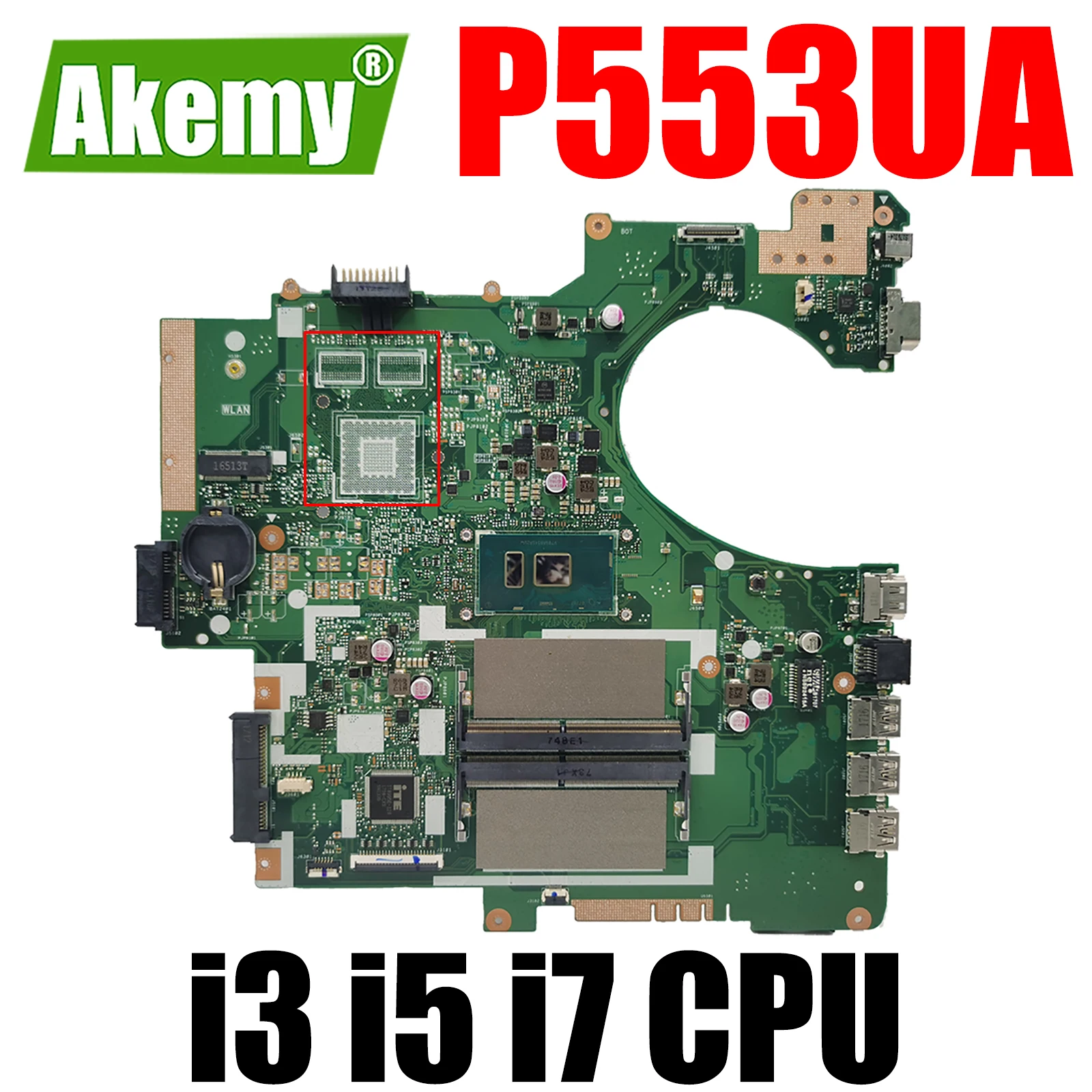 

P553UA i3 i5 i7 CPU Mainboard for ASUS P553UJ PRO553U PRO553UJ P553U P2540UA P2540U P2540UQ P2540UV Laptop Motherboard