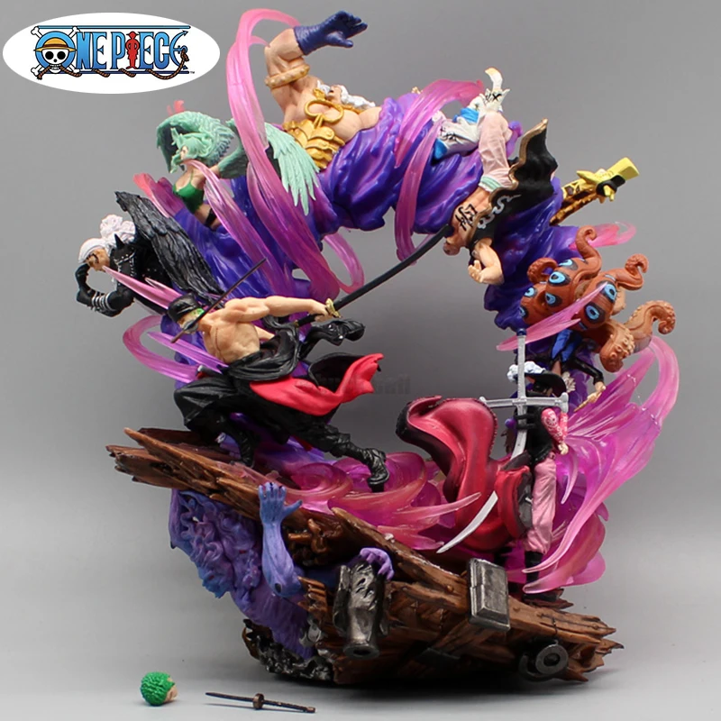 

25cm One Piece Figures Roronoa Zoro Anime Figures Ls Throne Ghost Island Zoro Gk Pvc Statue Figurine Collection Model Toys Gifts