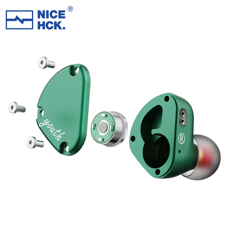 NiceHCK Youth Earbud 8.8mm Beryllium Plated Diaphragm Dynamic HIFI Audio Earphone Studio Music Headset Detach 2pin IEMS Lofty enlarge