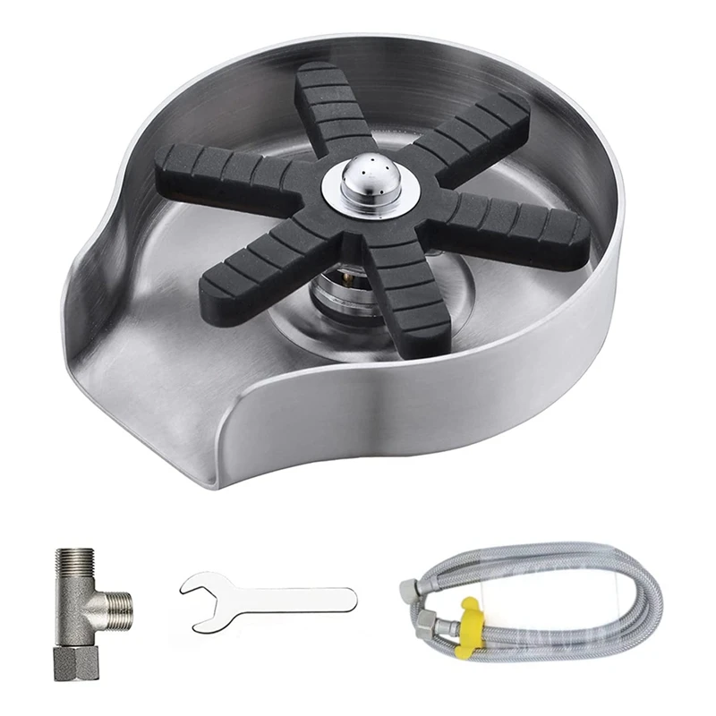 

Stainless Steel Glass Rinser, Faucet Glass Rinser For Kitchen Sink, Bottle Washer, Metal Kitchen Sink Glass Rinser