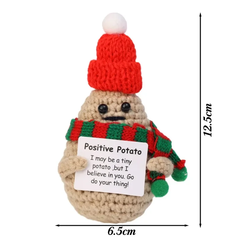 1/10 шт. Рождественская Веселая вязаная шапка Санта-Клауса Картофельная игрушка