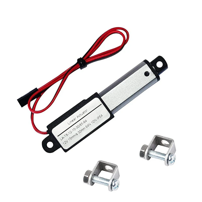 

2X Electric Mini Linear Actuator - 1.2Inch Stroke, 64N/14.4Lb, Speed 0.6Inch/S Waterproof Motion Actuator Small 12V DC