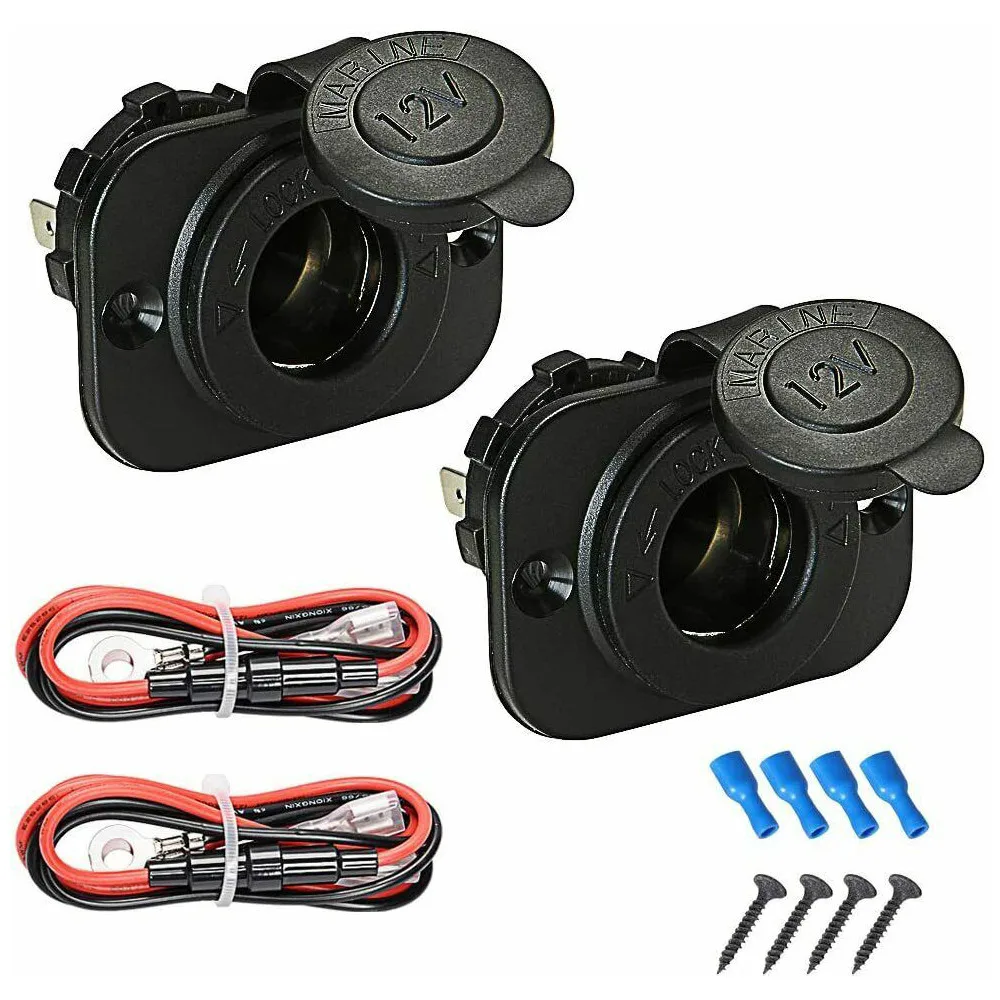 

12V Car Motor Vehicle Built-in Socket Cigarette Lighter With Cable Board Socket