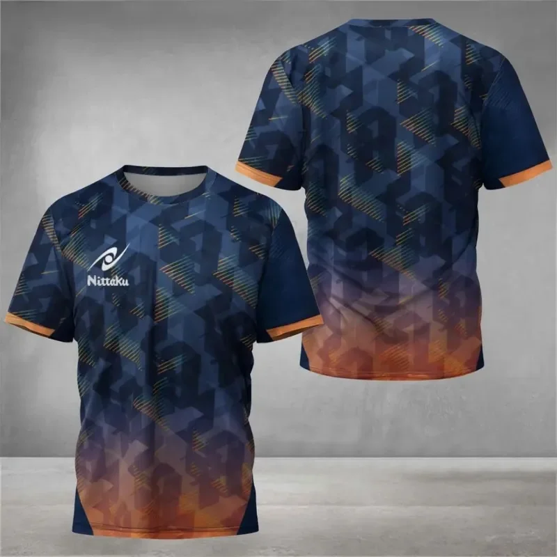 Лето 2029 новая мужская футболка Nittaku для настольного тенниса с принтом момент Climax