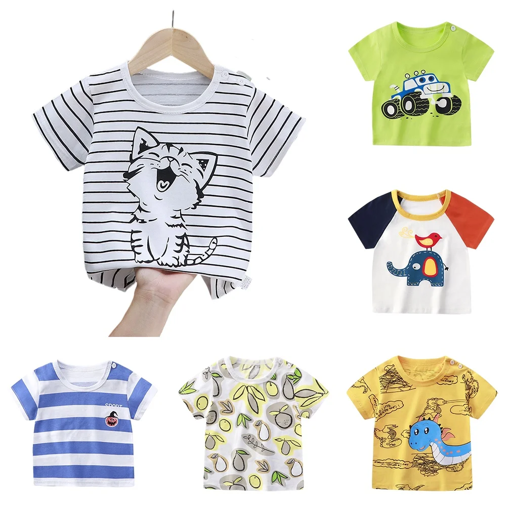 

Andy Papa Summer New Fashion Cotton Boy T shirt Girls Cute New Short Cartoon Animal Printed Top Tees Baby Short Sleeve Clothing