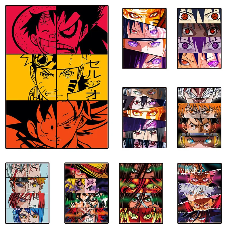 

Плакат Bandai с аниме глазами Наруто, драконий жемчуг, цельный холст, живопись, Куадрос, настенные художественные принты, милый Декор для детск...