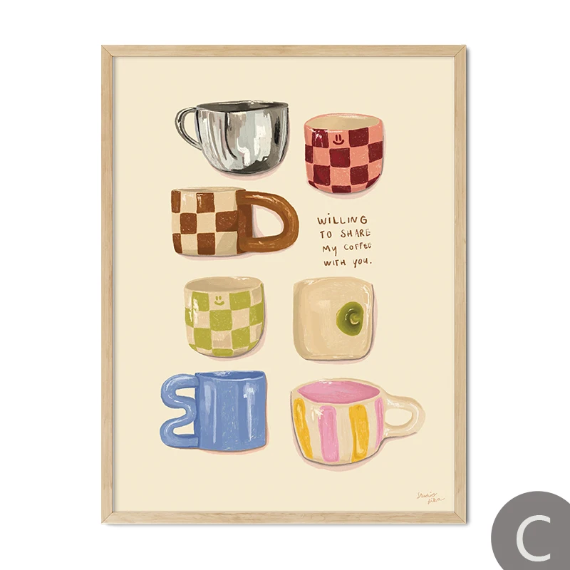 

Художественный постер FOOCAME Банан на холсте