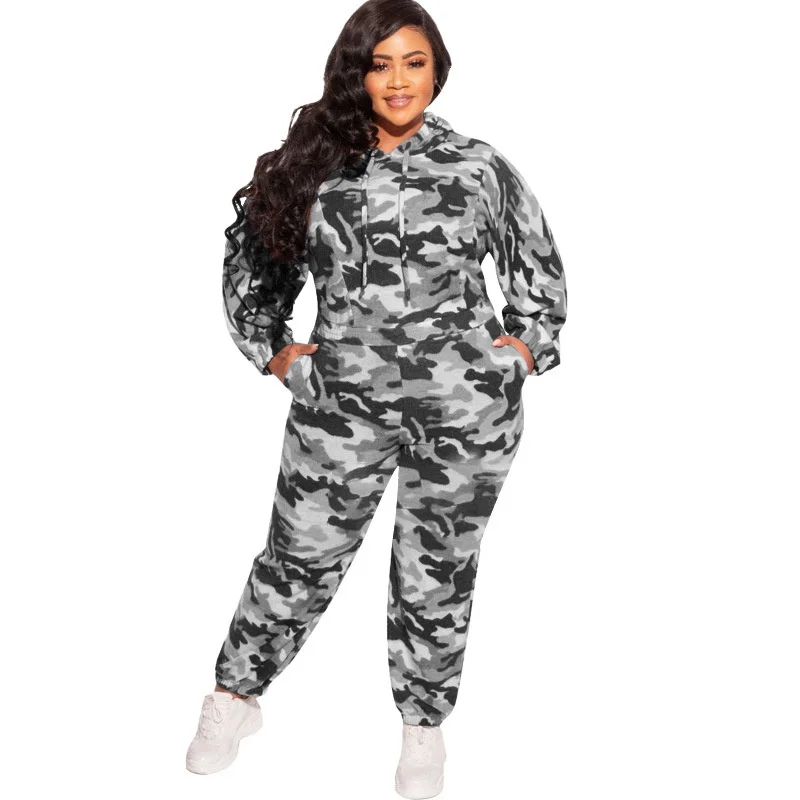 Plus Size Fall Outfits Sweatsuit for Women Clothing 2022 Two Piece Sets Womens Outifits Long Sleeve Tr 3xl 4xl 5xl 6xl