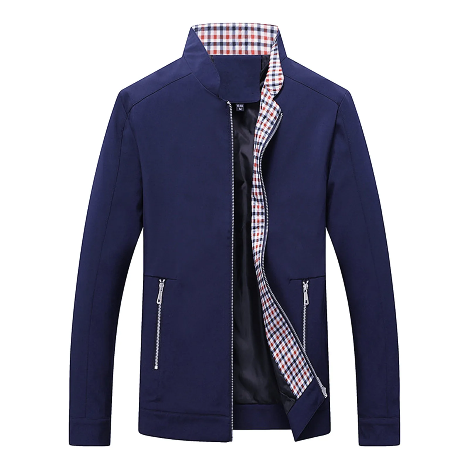

Mens Faux Wool Coat Men Fashion Casual Solid Color Thin Jacket Cap Less Collar Coat Young Mens Coats Outdoor Winter Jacket Men