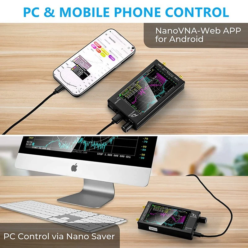 Nanovna-F FW V1.0.4 Векторный анализатор сети 10 кГц-1 5 ГГц HF VHF UHF 4 3-дюймовый антенный