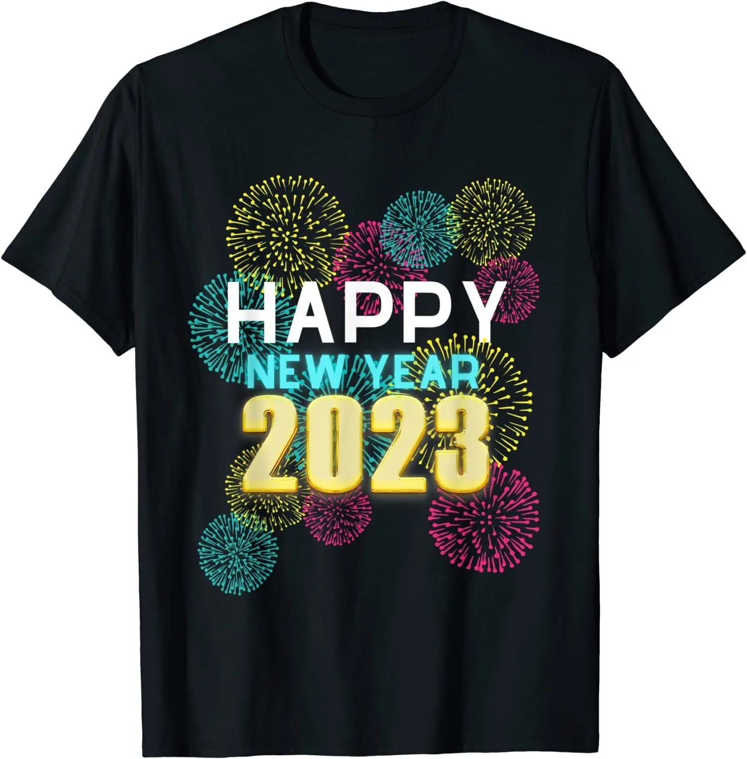С Новым Годом 2023 новый год фотография фейерверк подарок футболка
