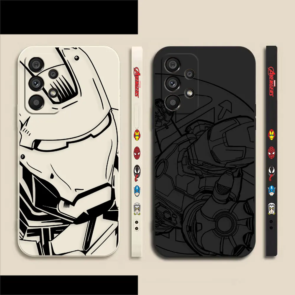 

Marvel Iron Man Line Comic Case For Samsung A91 A73 A72 A71 A53 A52 A51 A42 A33 A32 A31 A23 A22 A21S A13 A12 AO3S 4G 5G Case