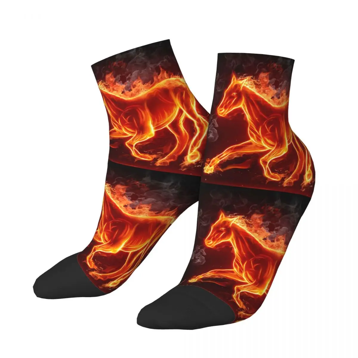 

Носки Fire Horse короткие Уникальные повседневные носки до щиколотки для взрослых