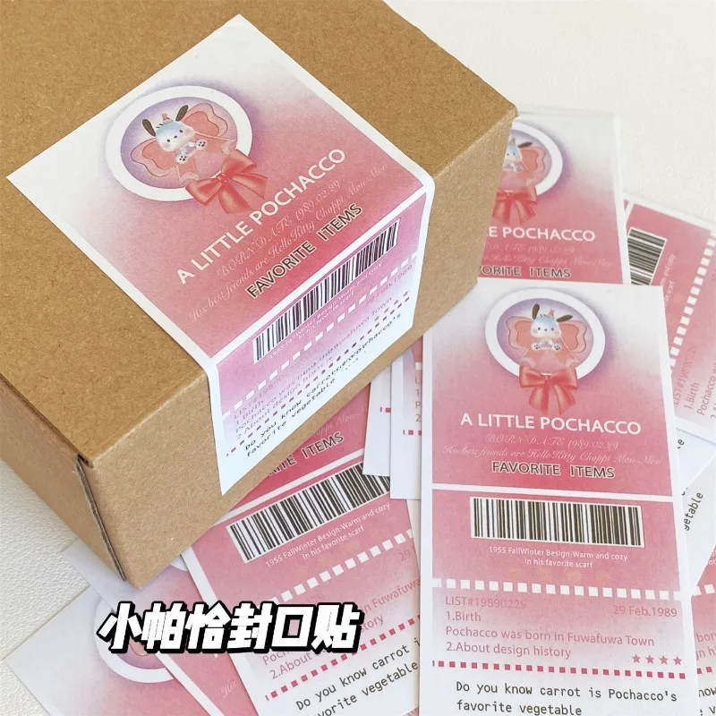 

Anime Sanrio Series Sealing Sticker Cute Cartoon Kuromipacha Dog Sealing Sticker Hand Book Material Decoration Sticker Gift