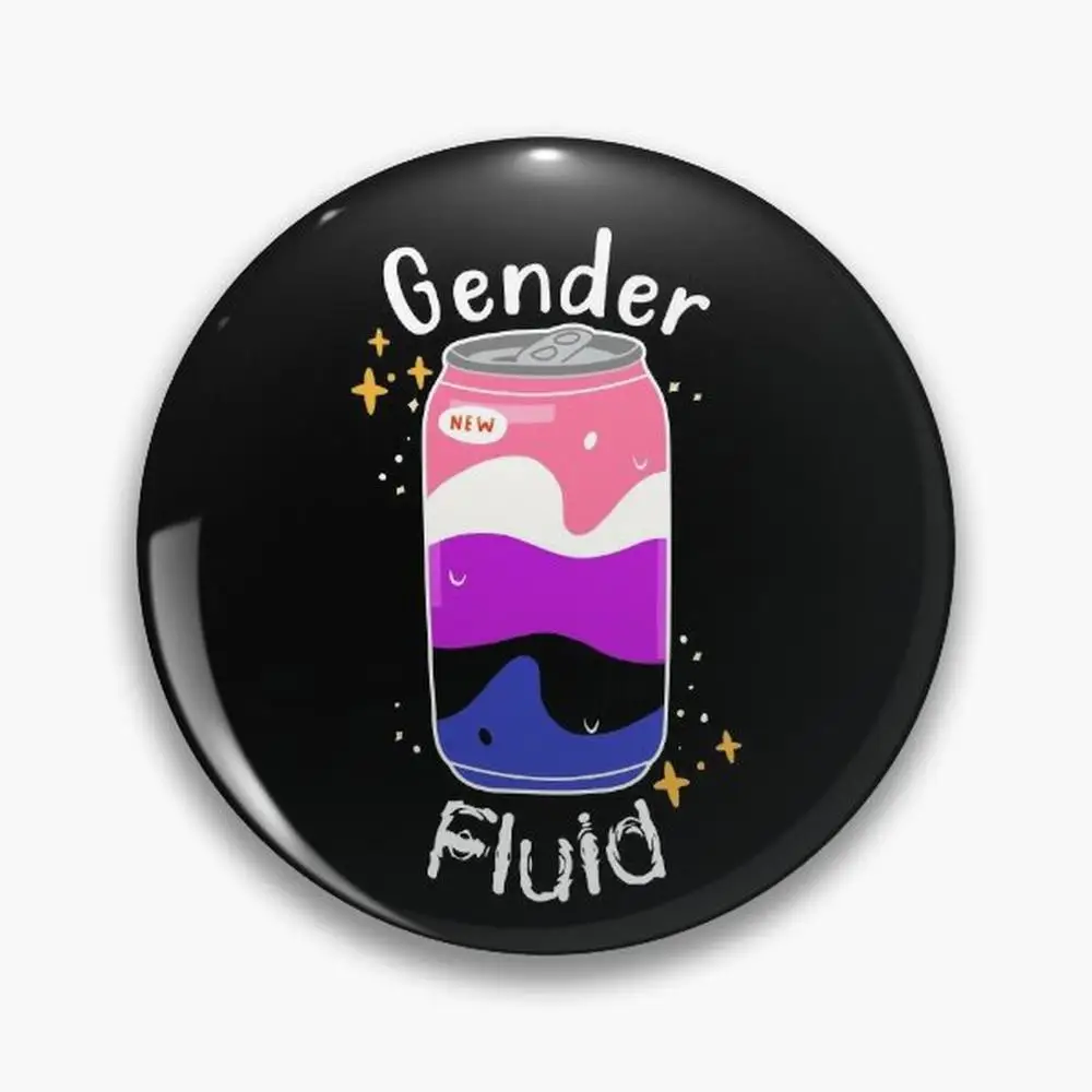 

Пластиковая брошь Genderfluid