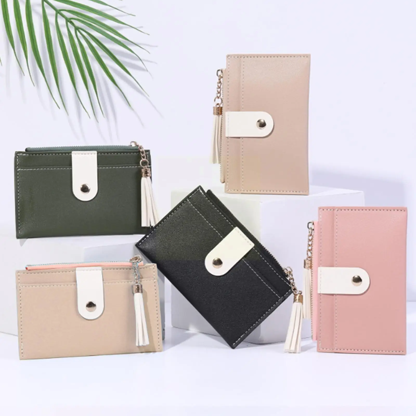 

Pu Leather Mini Money Purses Wallets Function Card Card Passport Holder Bag Id Zipper Card Credit Wallet Coin Bag Wome L5j6