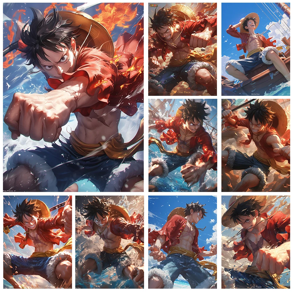 Aoger Набор алмазной живописи 5D DIY Аниме Король Пиратов Йоши Вышивка крестиком Саро