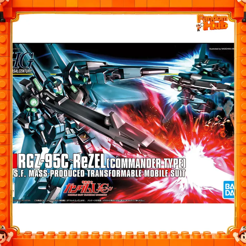Оригинальный сборный набор модели Bandai Hguc 108 1144 Rgz 95c Rezel, коллекционная игрушка-меха, подарок. (art.: 3920dd103eb49) - 3920dd103eb49