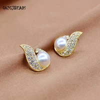 pearl earrings 2022 trend women flowers women jewelry earing fashion korean delicate pearl woman new earrings