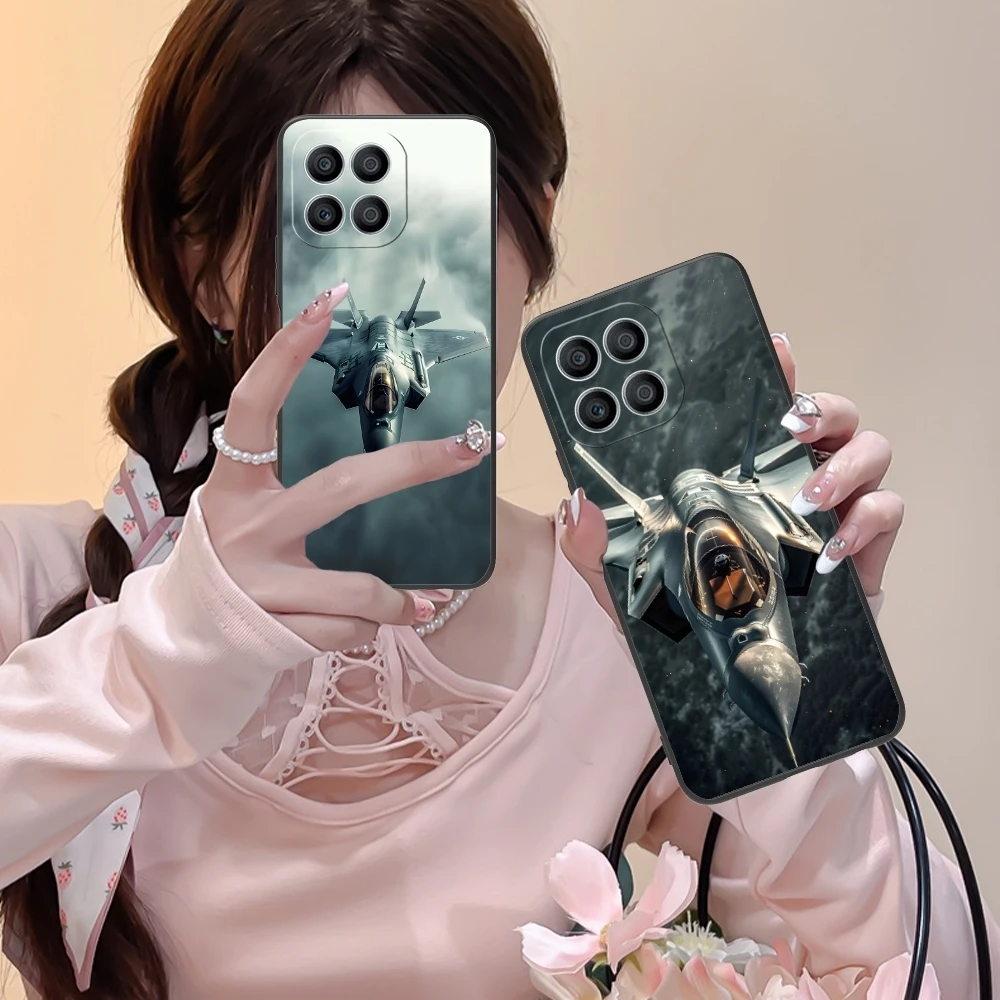 Чехол для мобильного телефона AirForce Plane Huawei Honor 90 80 70 60 50 30 20 10 9 8 7 Pro S SE Lite 5G Черный