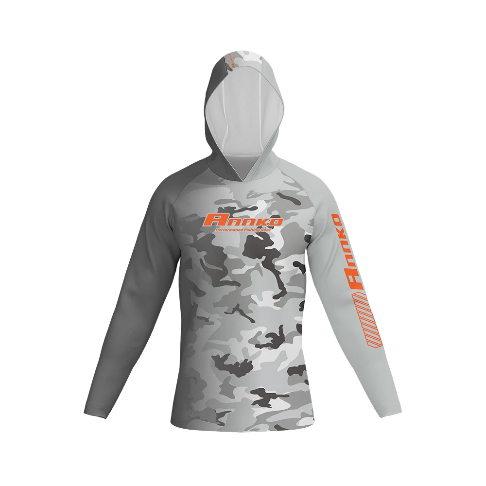 

New Arrivals Annko Hooded Fishing Apparel Outdoor Long Sleeve Mesh T-shirt UPF50 Sun Protection Fly Fish Angling Clothing