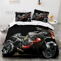 motorcycle bedding set single twin full queen king size wild race bed set aldult kid bedroom duvetcover sets 3d anime cool 030