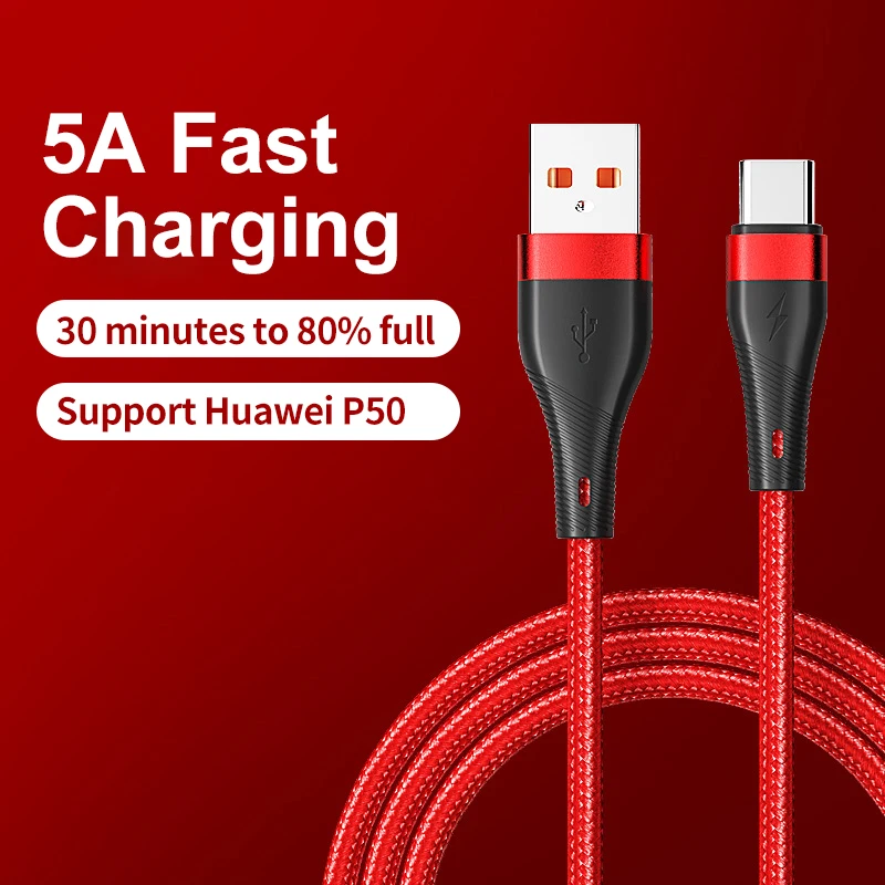 Кабель Usb Type-C 5A для быстрой зарядки Huawei Honor Mate 50 Pro 40 Xiaomi Samsung |