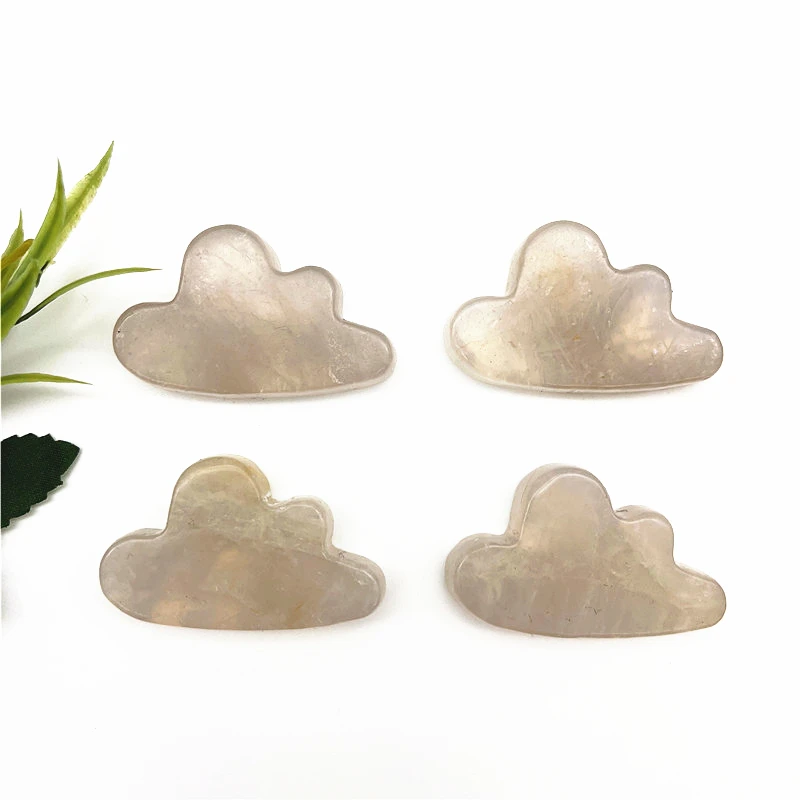 Чакра из натурального синего розового кварца в форме облака 1 шт. лечебный