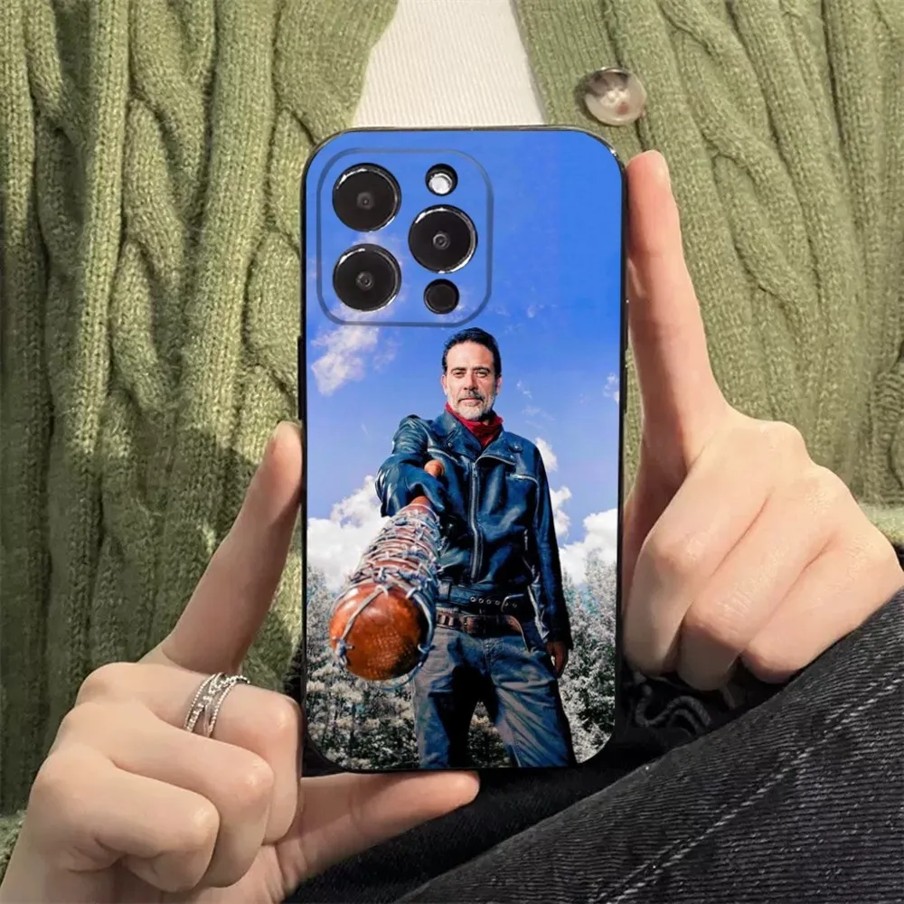 Чехол для телефона Dead Negan Apple iPhone 15 14 13 12 11 XS XR X 8 7 Pro Max Plus mini силиконовый черный