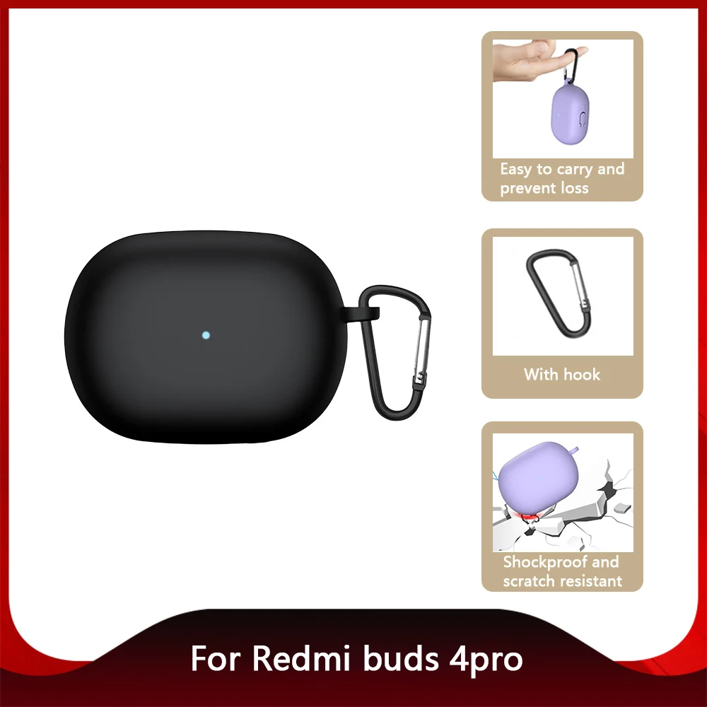 Защитный чехол из жидкого силикона для Xiaomi Redmi Buds 4 Pro, Мягкий моющийся чехол с защитой от царапин для Redmi Buds 4 Pro, чехлы Защитный чехол из жидкого силикона для Xiaomi Redmi Buds 4 Pro, Мягкий моющийся чехол с защитой от царапин для Redmi Buds 4 Pro, чехлы