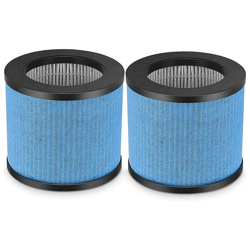 

3-In-1 H13 True HEPA Filter Replacement For TOPPIN TPAP002 HEPA Air Purifier Comfy Air C1, Part TPFF002, 2 Pack