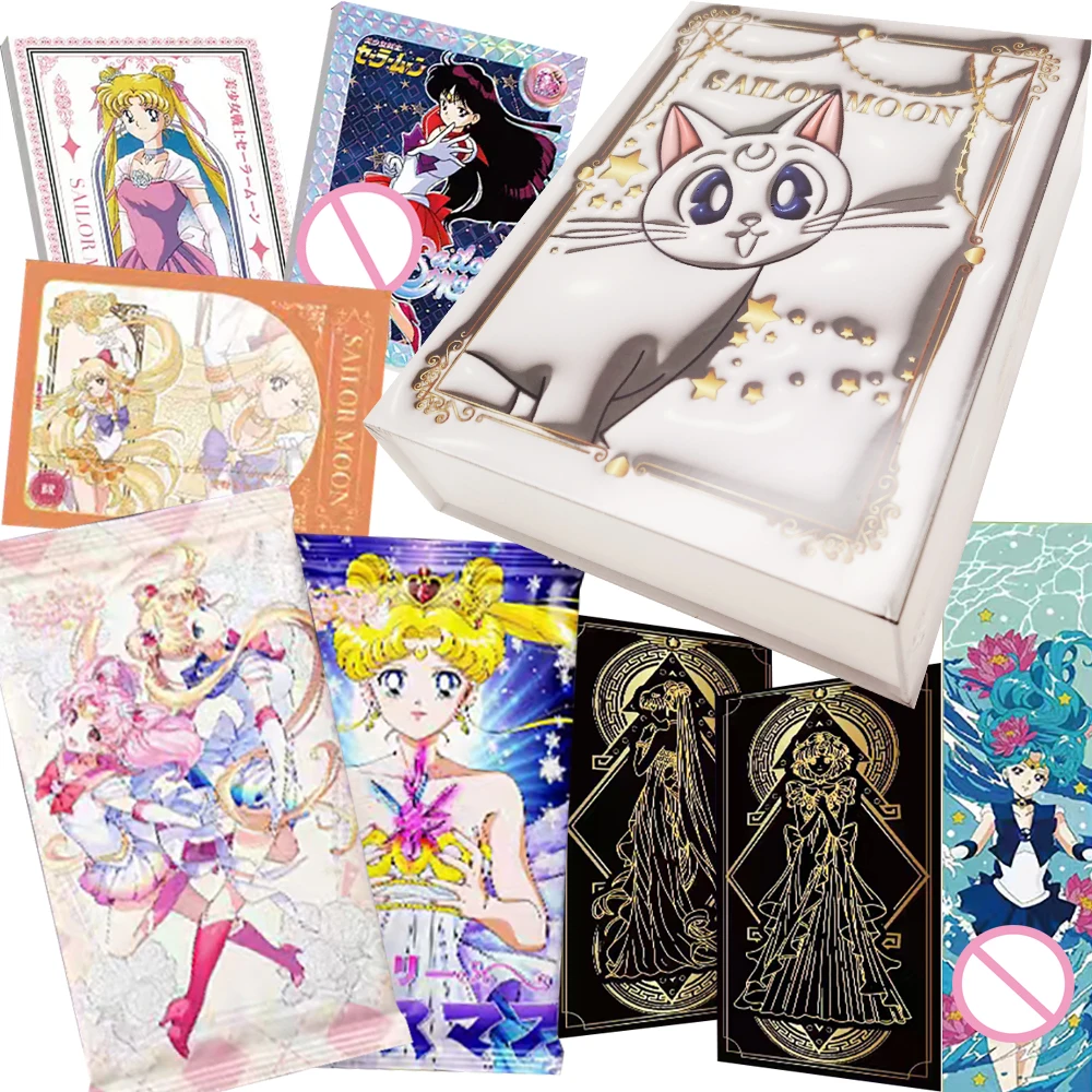 Фото Оптовая коллекция периферийных карточек Sailor Moon для детей: аниме, любовь и справедливость, волшебница, изысканные модные коллекционные карточки, подарок для хобби №1