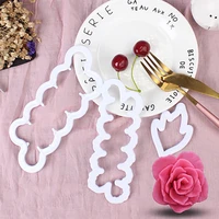 3pcs cake rose flower plunger fondant wedding party decorating sugar craft mold cutter stamp pastry cookie kitchen baking tools