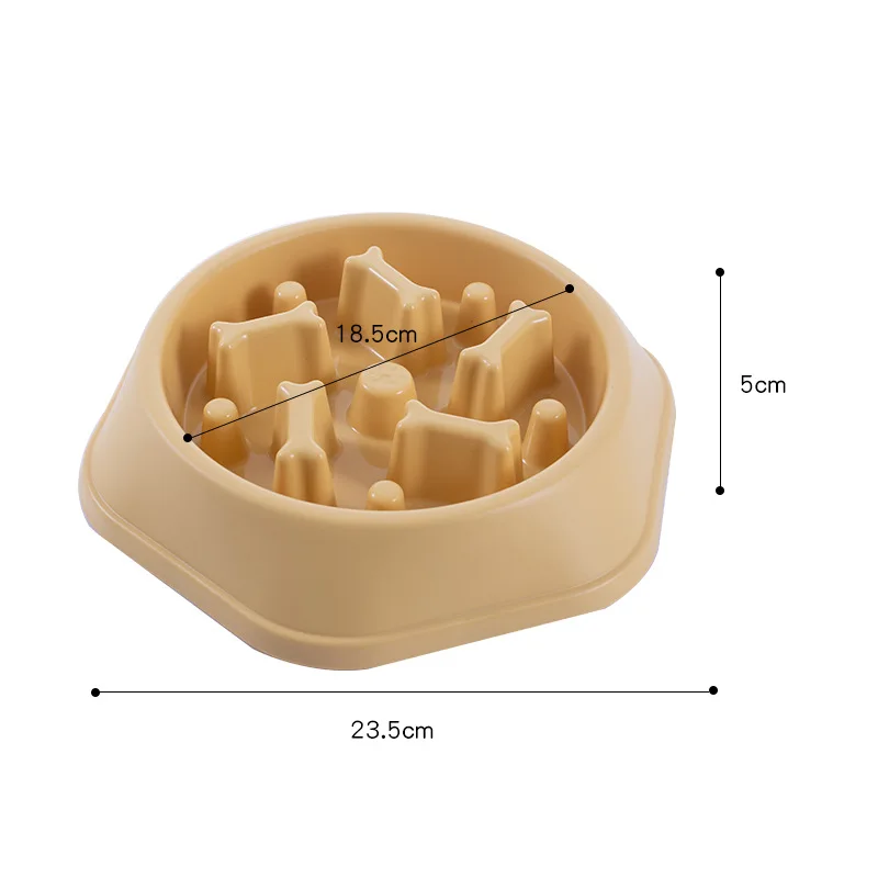 

Pet Cat Dog Slow Food Bowl Eating Feeder Dish Fat Help Healthy Prevent Obesity And Non-slip Multiple Anti-choking Thickened