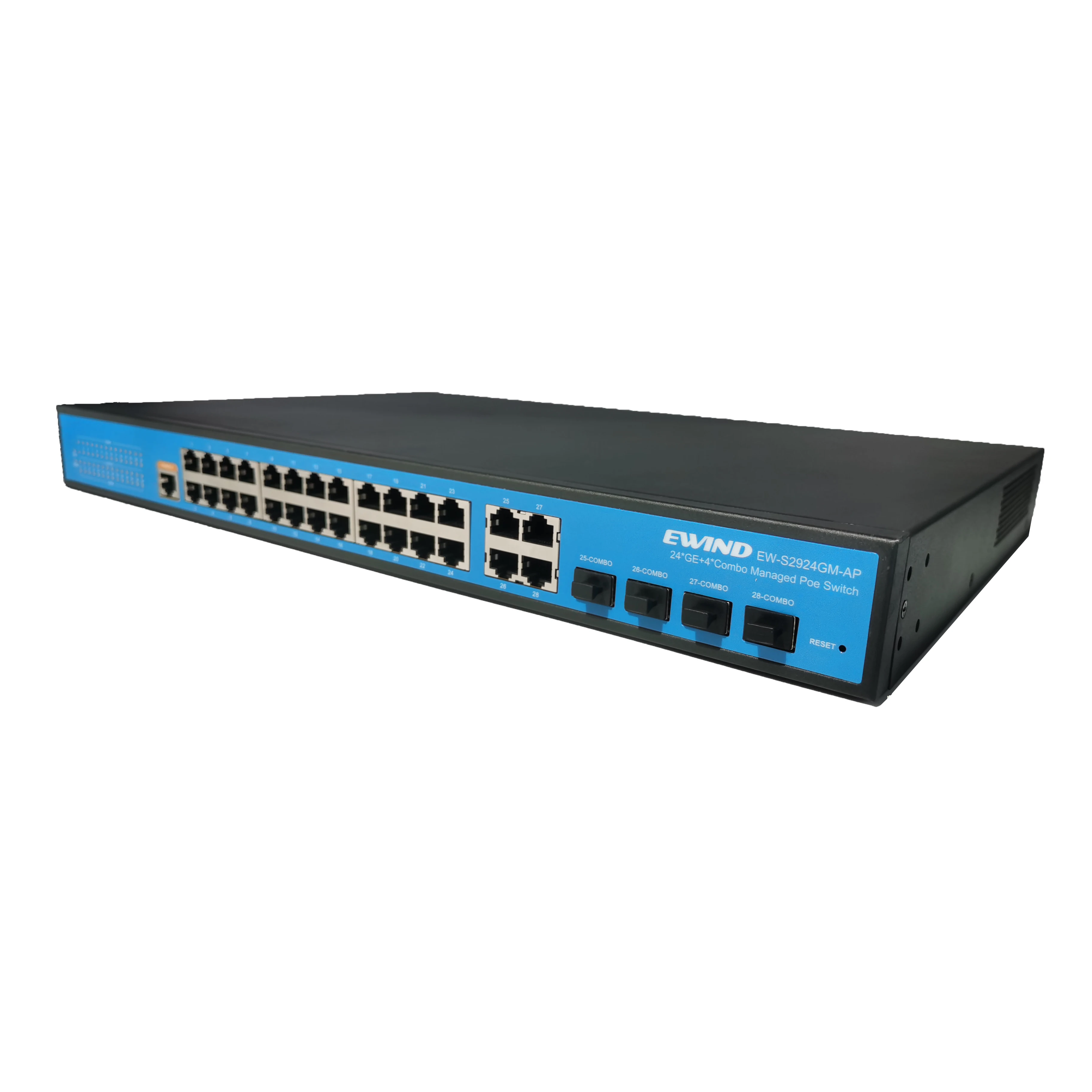 

Switch Hub 24 Port Gigabit Network Switch Managed with 4 Combo Port