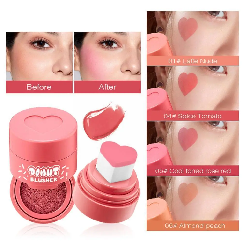 

Love Heart Air Cushion Liquid Blush Nude Matte Velvet Natural Rouge Cheek Face Eye Blush Makeup Multi-use Brighten Rouge Sk J1X0