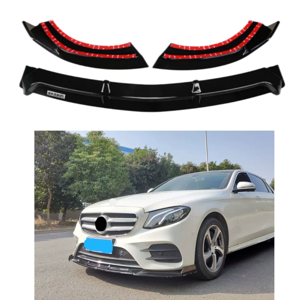 

Suitable for 16-23 Mercedes-Benz E-Class Front Lip Bumper, Compatible with W213 Sedan E300L E260L E200L Modified Sports Front Li