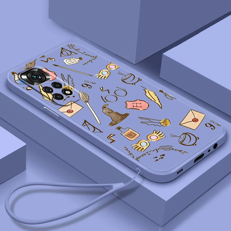 

P-potters Hagrid Cute Phone Case For Redmi Note 12 11T 11S 11E 10S 10T 10 9T Pro Plus Liquid Rope Funda Cover