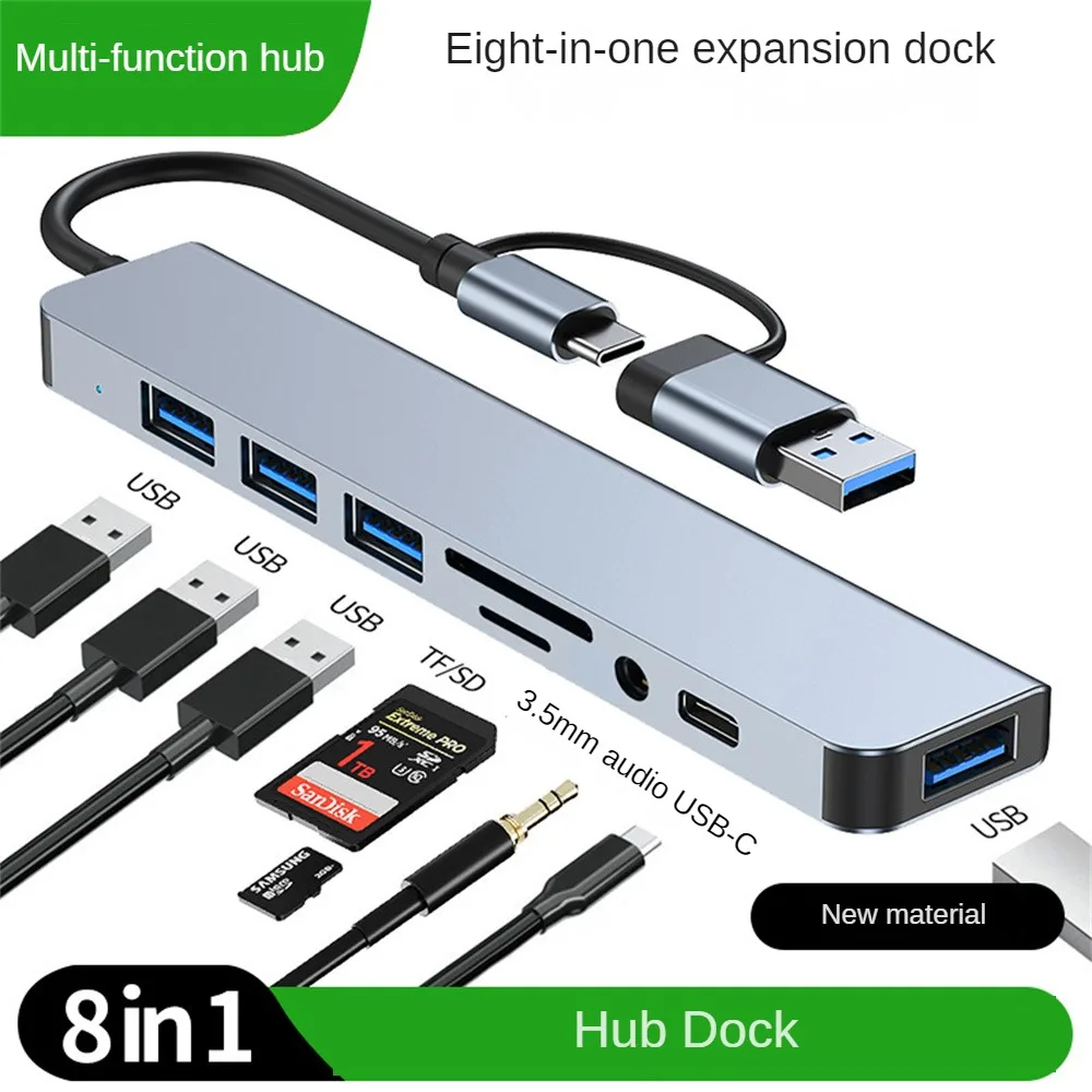 

Multi-function Docking Station Docking Station Type-c Power Delivery Usb To Usb3.0 Read Tf/sd Card At The Same Time