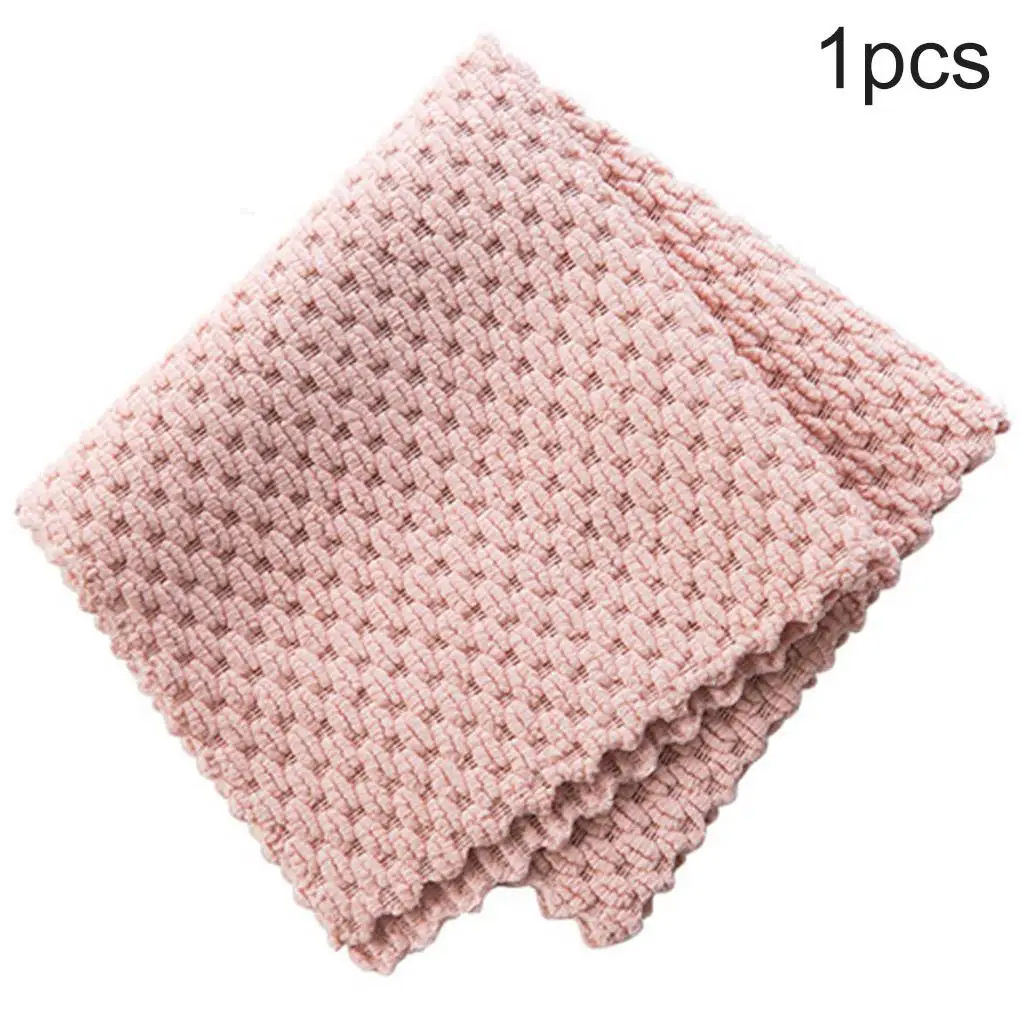 

1/5 Pcs Kitchen Anti-grease Wiping Rags Efficient Super Absorbent Microfiber Cleaning Cloth Kitchen Washing Dish Cleaning Towel