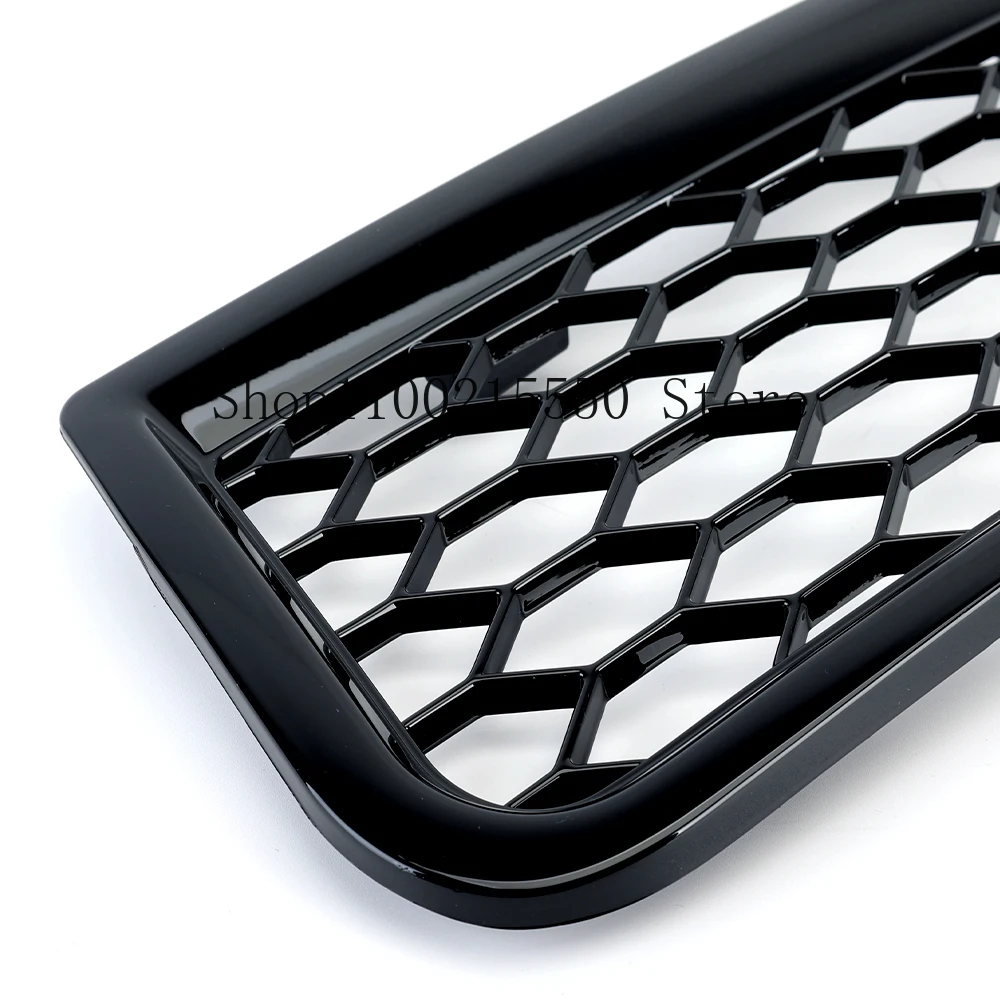 Фото Для Audi A4 B6 2001-2006: Верхняя решетка бампера из черного ABS-пластика, сотовая, для замены, номер детали 8E0853651F №4