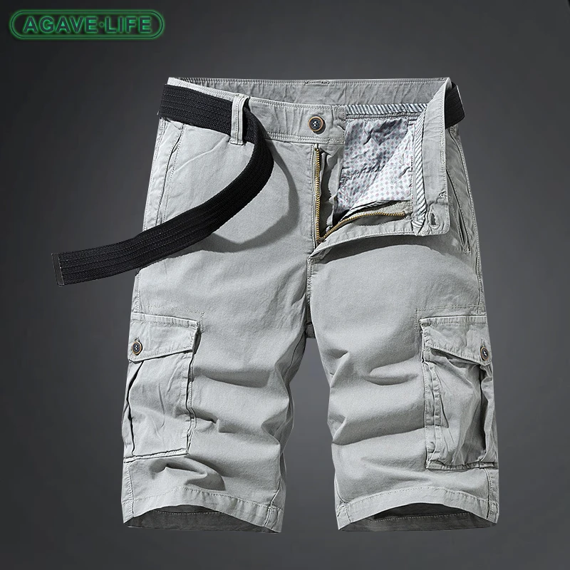 

Summer New Men Shorts Casual Sports Tooling Pants Men High-quality Korean Style Loose Medium Pants Multi-bag Pant Pantalon Homme