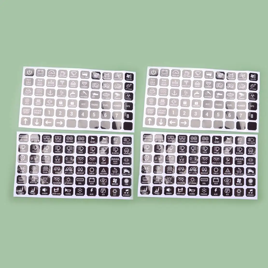 240 шт. наклейка на панель переключателя лампы для автофургона черный пластиковый