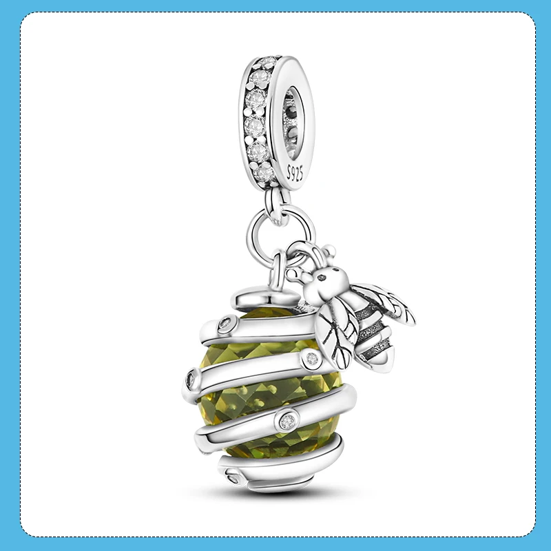 Подвеска в виде пчелы серебро 925 пробы сотовая пчела подвеска-Шарм подвеска