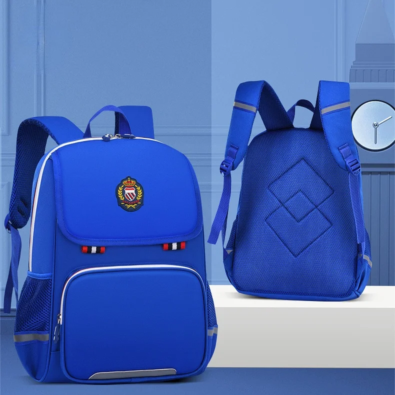 British Style Primary Girl Boy Fashion Reflective Backpacks for Travel New Children Students Large Capacity Schoolbags All-match