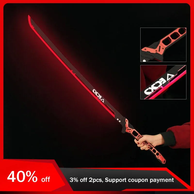 108 см киберпанк Хэллоуин косплей световой меч катана игрушечный акриловая модель