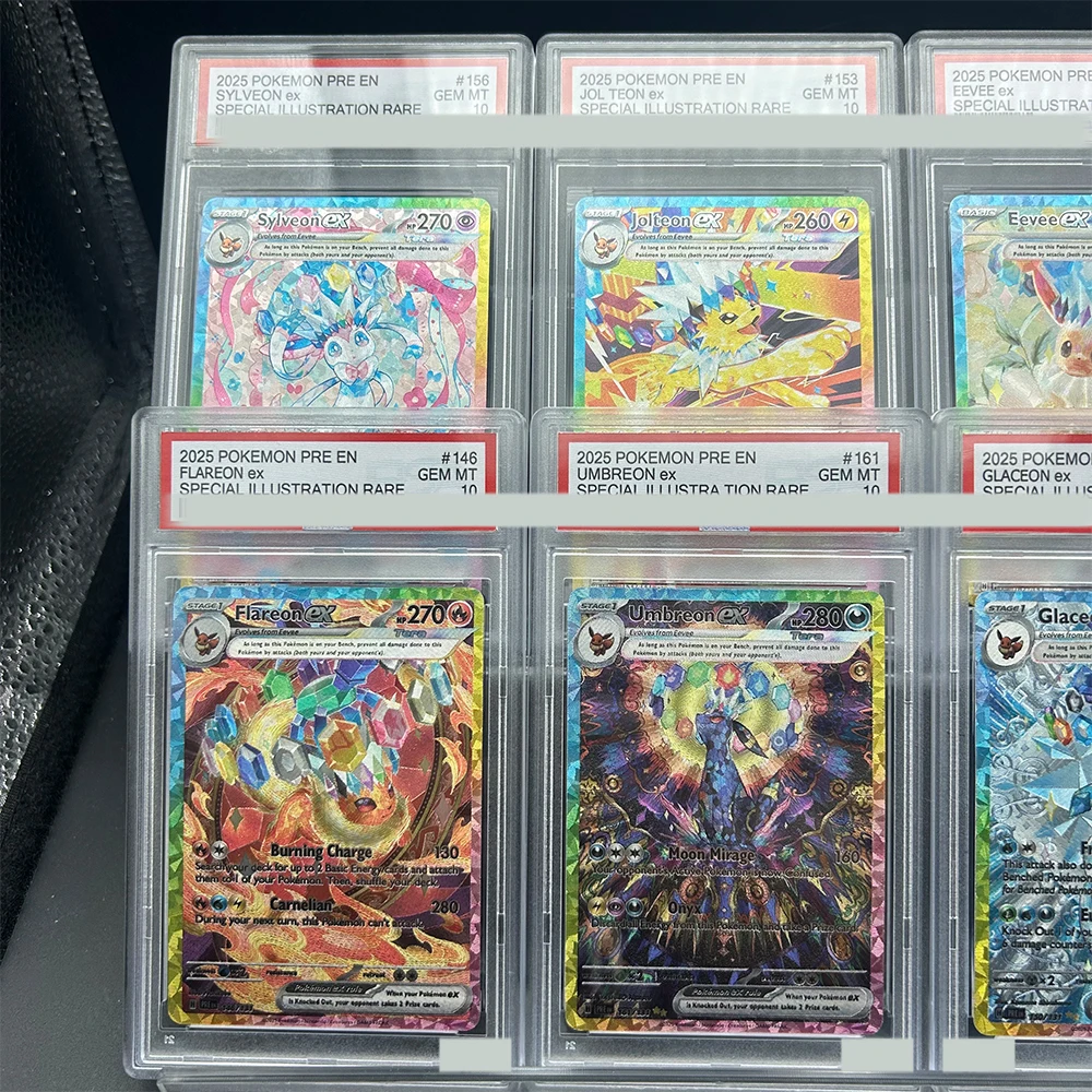 Фото 2025 PRE EN Umbreon Ex Специальная иллюстрация Редкая коллекционная карта DIY Proxy PTCG с градацией # Голографическая этикетка с картами GEM MT 161 №5