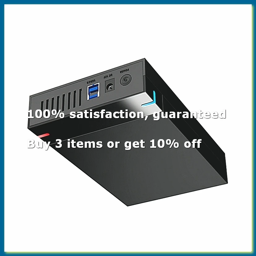 Фото Корпус для HDD SATA с адаптером USB 3.0, внешний бокс для жесткого диска 3.5 дюйма, SSD-накопитель до 10 ТБ, для ПК и ноутбуков, с вилкой стандарта США - DTB3 №1