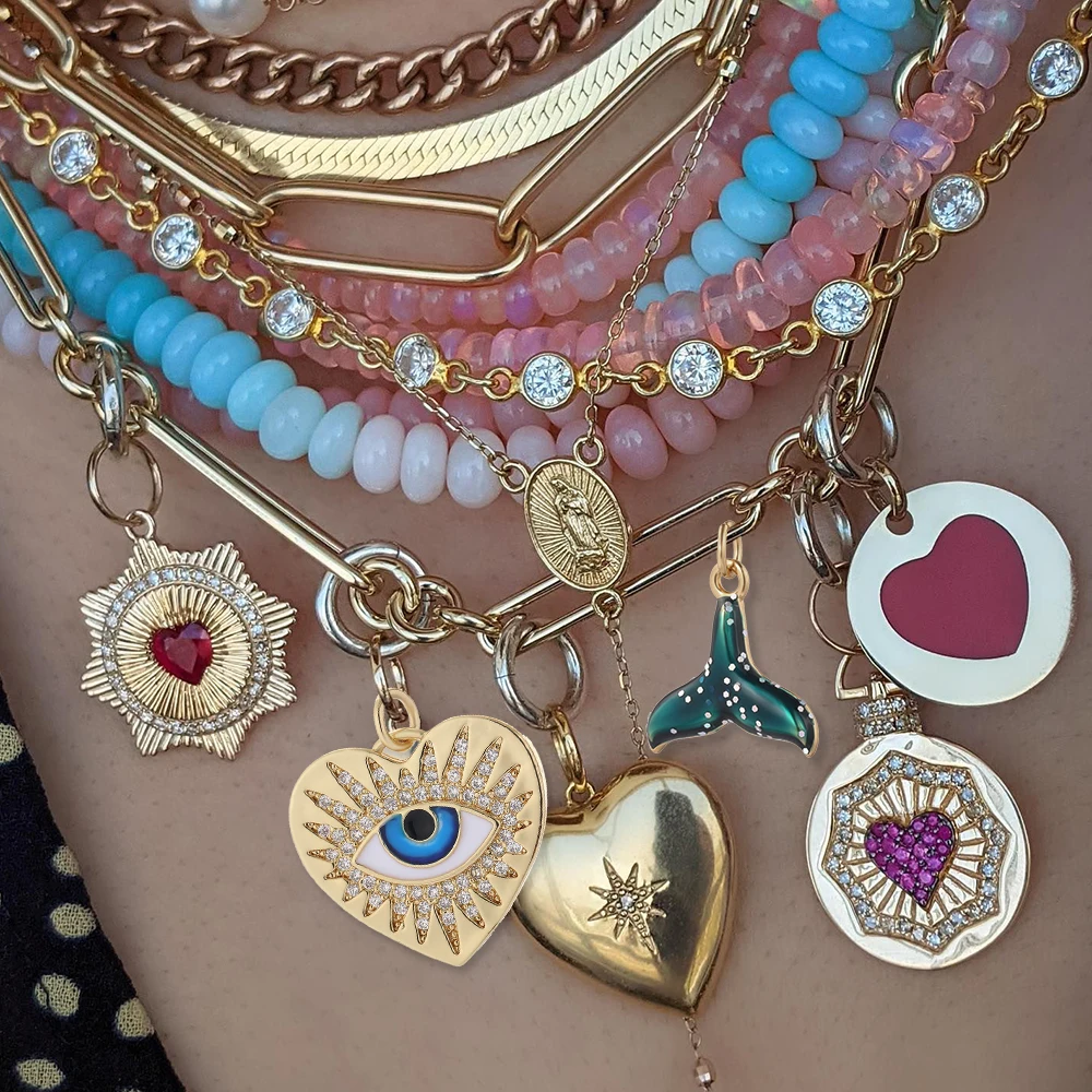 

Trendy Sanke Shell Pendant Necklaces for Women Jewelry Gold Color Chain of Paper Clips Stainless Steel Chain Party Gift